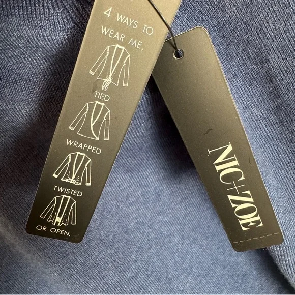Nic+Zoe NEW 4- Way Open Waterfall Cardigan Size Petite Medium - Picture 10 of 15